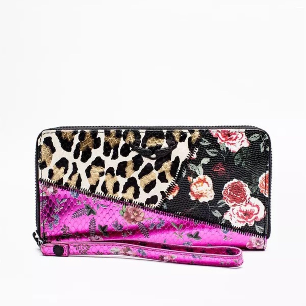 Zadig Floral and Animal Print Women's Clutch